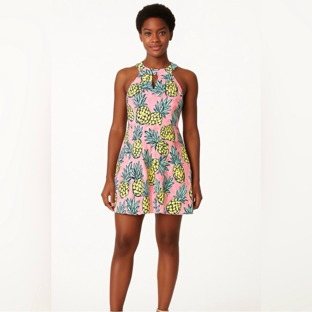 Draper James Pineapple Print Pink Dress